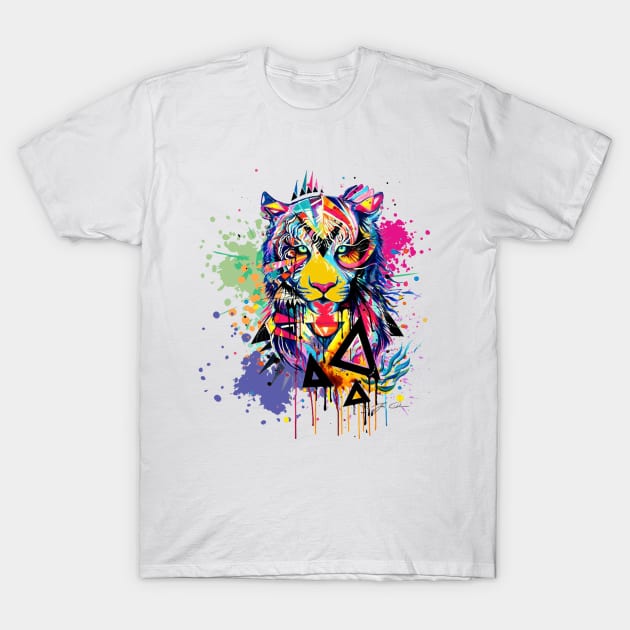 Tiger colorful T-Shirt by  Memosh Everything 